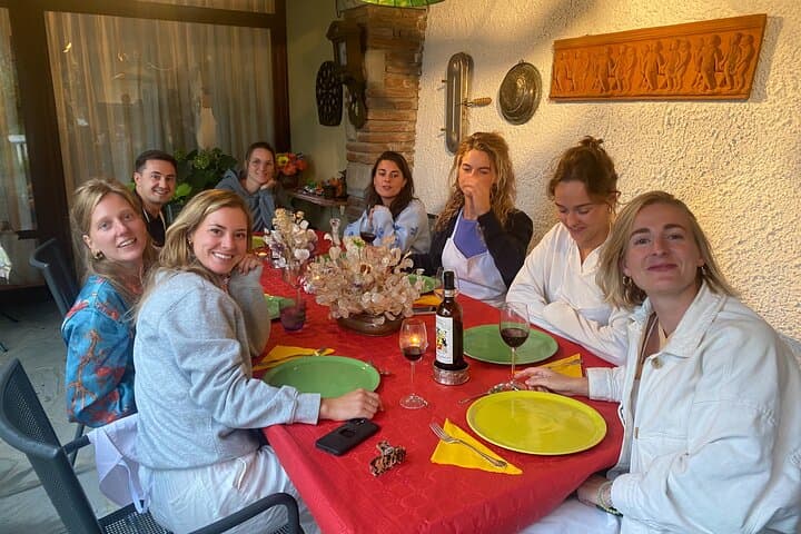 Typical Tuscan family dinner in a Villa near Cortona