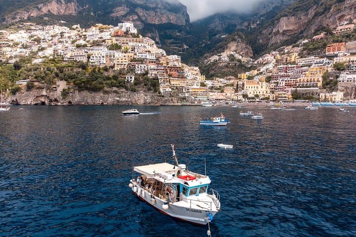 Amalfi Coast Boat Tour from Sorrento: Small Group, Swim & Lunch