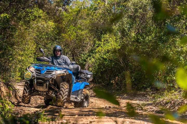 Quad excursion in the woods with visit to the cellar and tasting