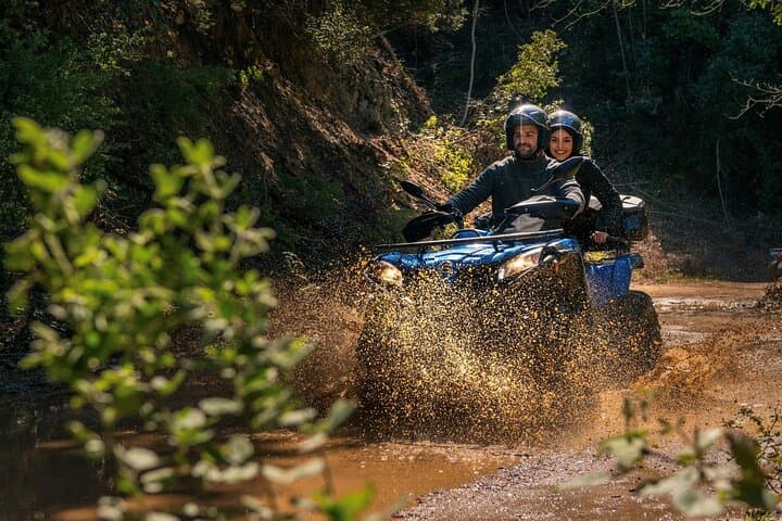 Quad excursion in the woods with visit to the cellar and tasting