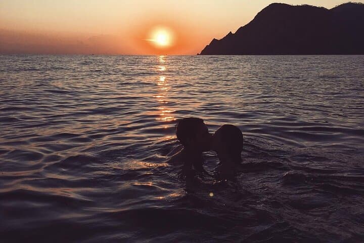 2 Hr Shared Cinque Terre Sunset Cruise with Swim Stop {wine inc!}