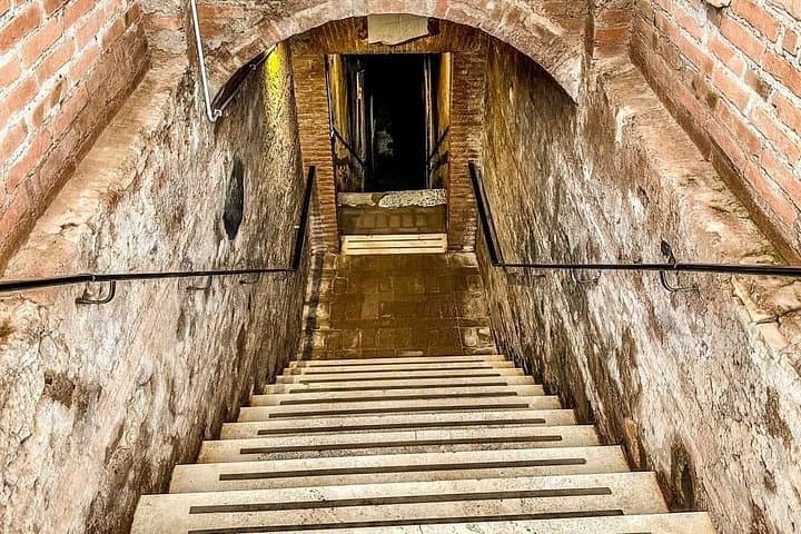 Step into a shadowy world beneath the streets of Rome for a guided tour of the city’s catacombs.