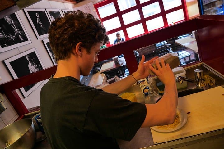 Make Pasta Carbonara from Scratch in a Jazz Club in Venice