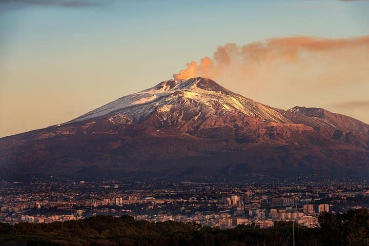 Etna and Taormina from Cefalù