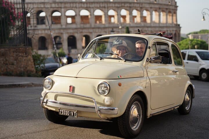 Rome Vintage Fiat 500 car Tour With Photographer