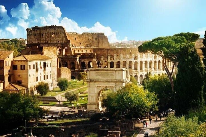 Colosseum and forum view