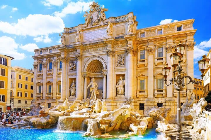 Trevi Fountain District Underground Domus Tour and Gelato