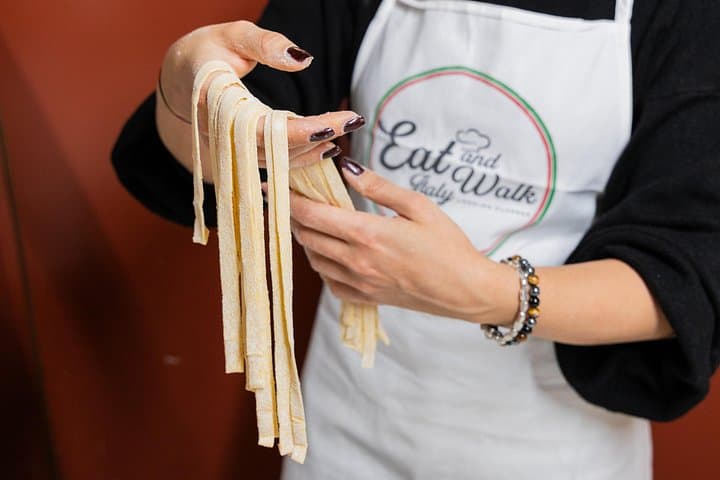 Fresh made fettuccine cut by hand!