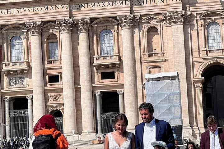 Newlywed Couples Blessing During Pope Leo XIV Audience
