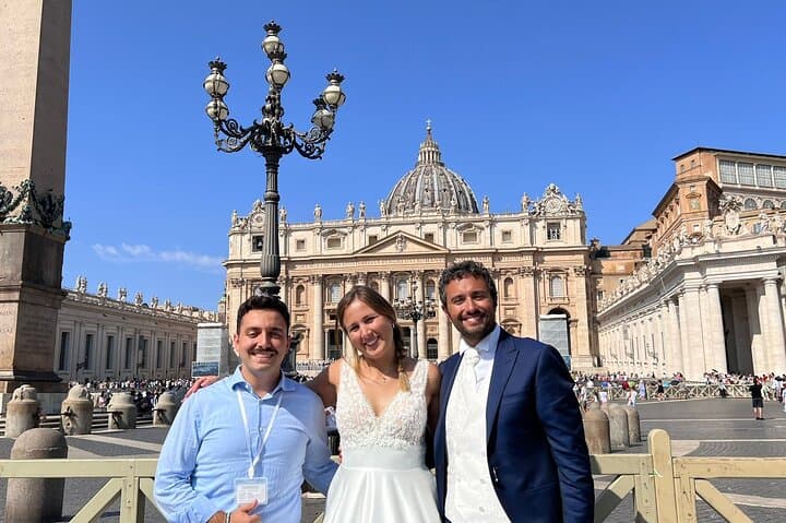 Newlywed Couples Blessing During Pope Leo XIV Audience