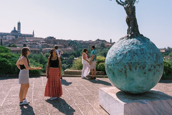 Take in the sights of idyllic olive groves and picturesque vineyards as you’re driven through the rolling green hills of Tuscany