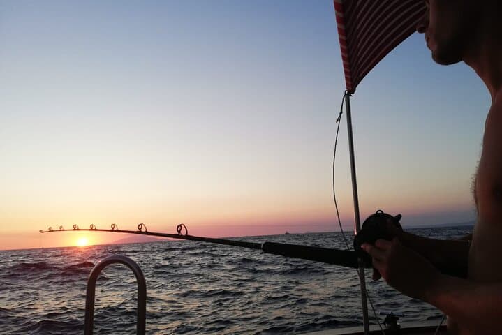 fishing sunset