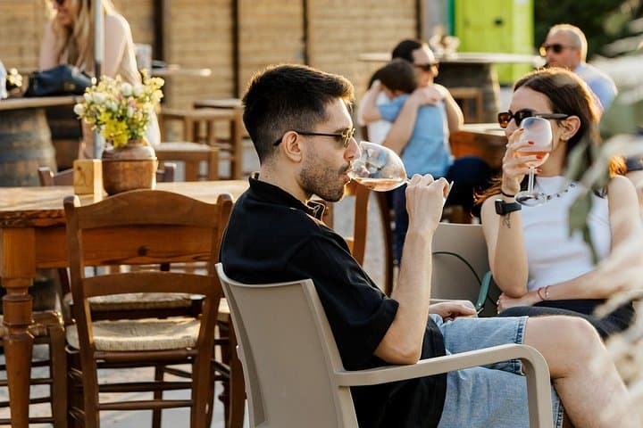 Tasting on the panoramic terrace during the summer days