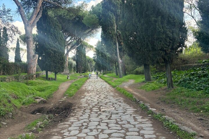 Private E-bike tour of Appian way&aqueduct(Catacombs,food option)
