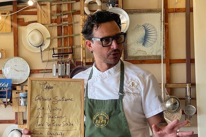 Sea View Sicilian Cooking Class with Chef Mimmo