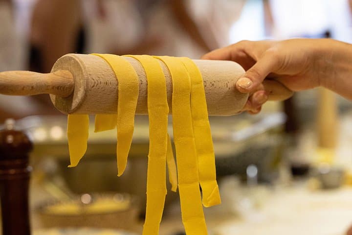 Florence: Flambé Cheese Wheel Truffle Pasta Class & Tiramisù