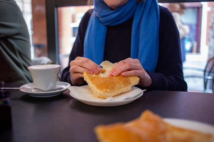 Gnocco fritto and cappuccino