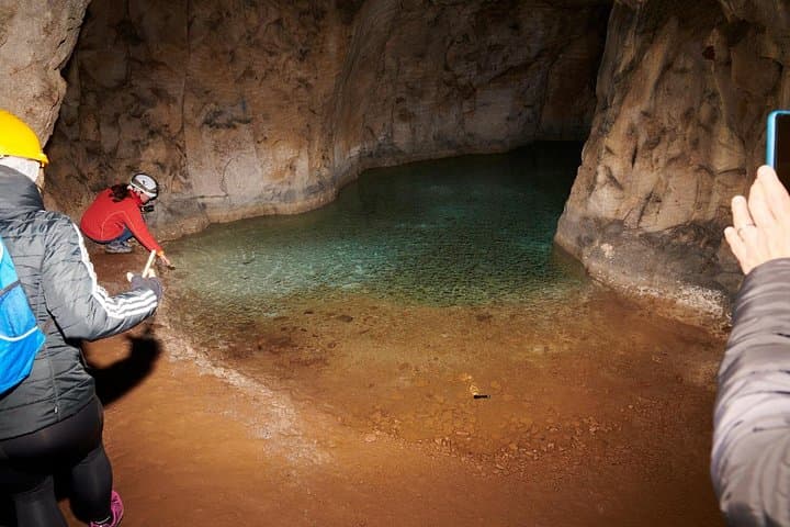 The underground lakes inside the caves of the Temple of Claudius