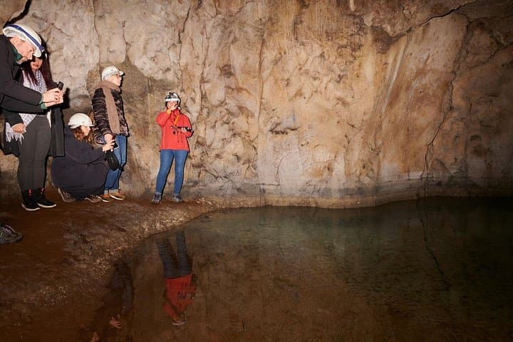 The underground lakes inside the caves of the Temple of Claudius