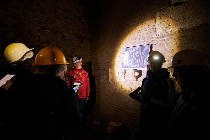 The underground lakes inside the caves of the Temple of Claudius