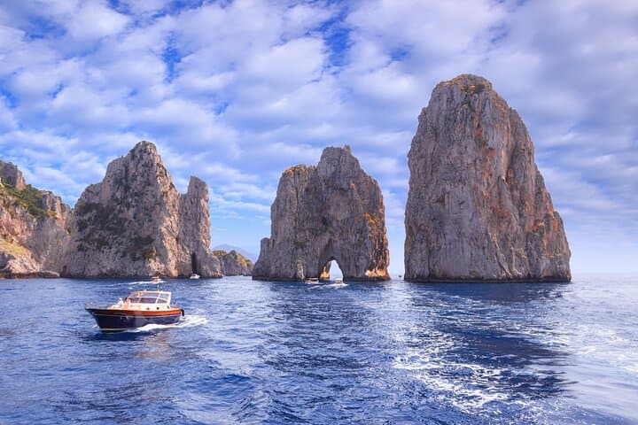 From Salerno, Amalfi & Positano: Capri Land and Sea Group Tour