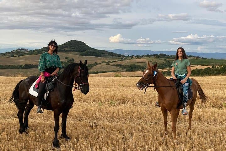 Horseback riding in the hills of Montepulciano in Tuscany