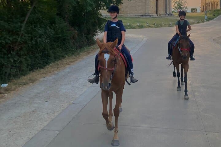Horseback riding in the hills of Montepulciano in Tuscany