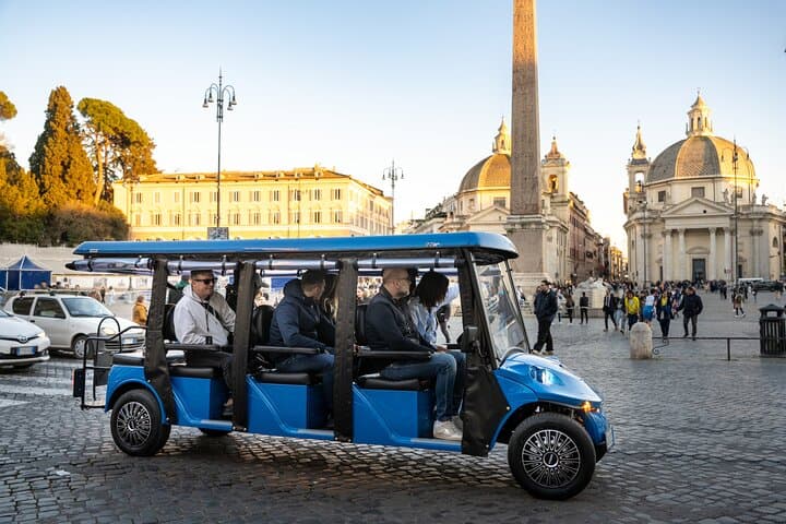 Rome Golf Cart Tour with Gelato and Souvenir