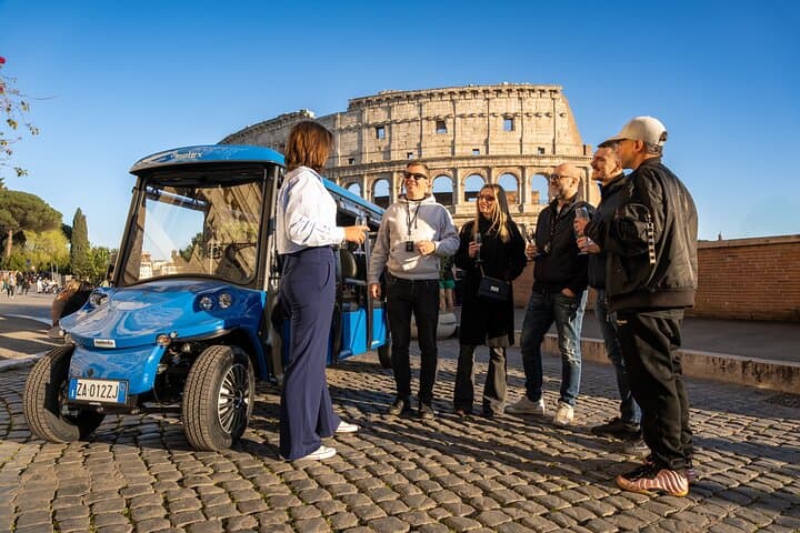 Rome Golf Cart Tour with Gelato and Souvenir