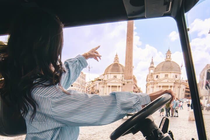 Rome Private Golf Cart Tour with gelato stop