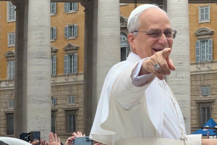 Newlywed Couples Blessing During Pope Leo XIV Audience