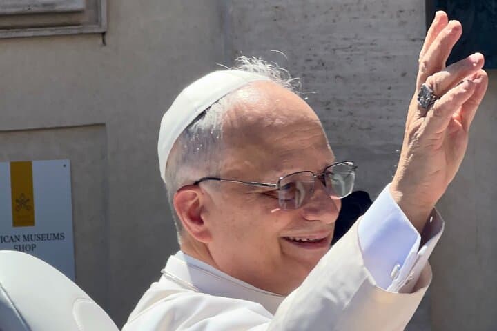 Newlywed Couples Blessing During Pope Leo XIV Audience