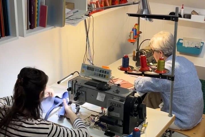 At work in the Leather studio