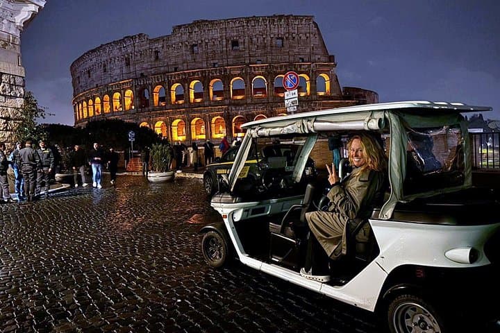 Rome by Night Private Golf Cart Tour-3 Hours