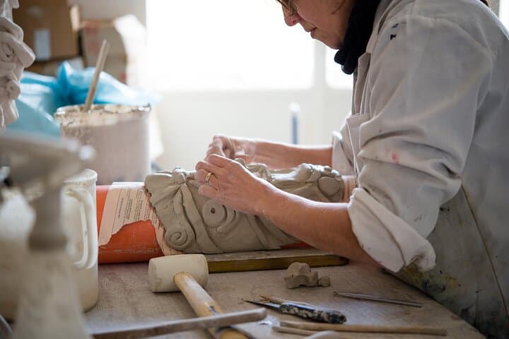 Molding masks, expressing emotions. Each mask tells a story. What's yours made of?