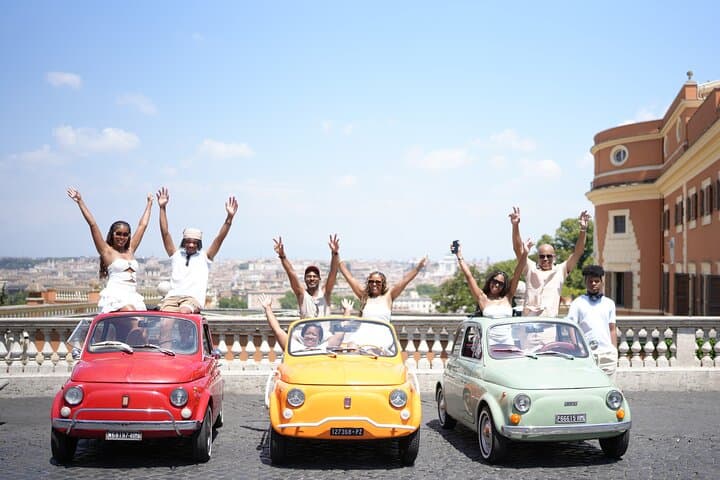 Rome FIAT 500 transport with Pro Photoshoot service
