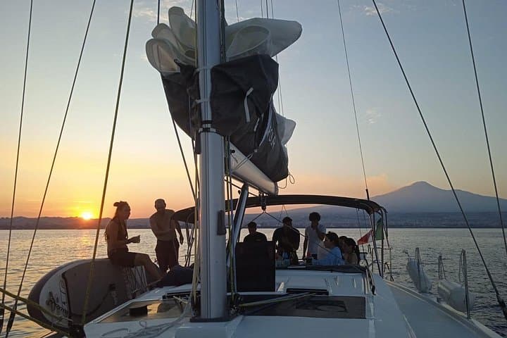 Catania boat tour along the coast with aperitif and snorkeling