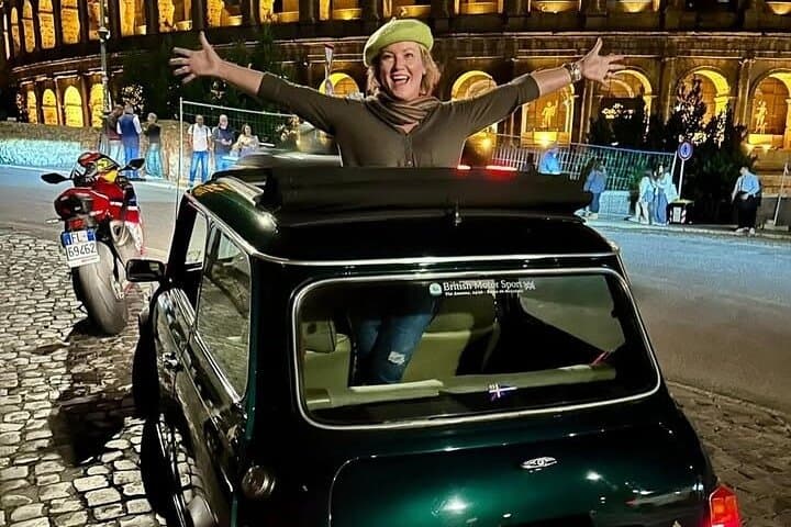 BEST NIGHT TOUR of Rome in Mini Cooper Classic Cabrio