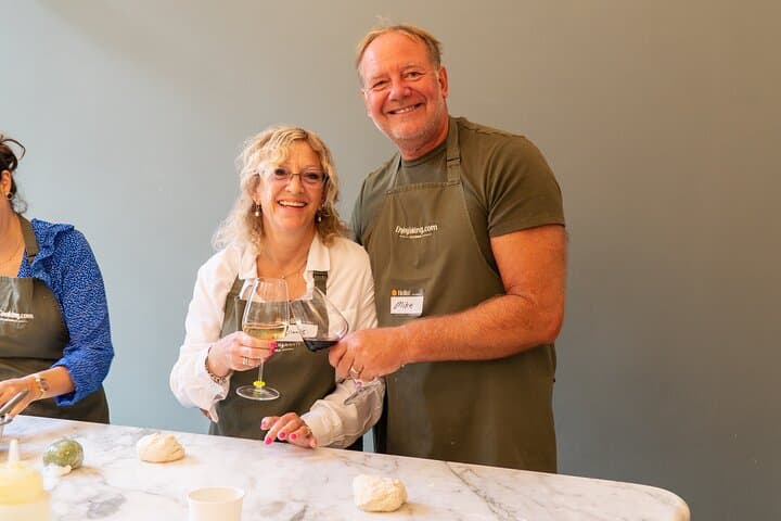 Cook & Dine in Rome: Pizza, Ravioli & Italian Dessert with Wine