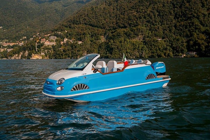 Private Fiat 500 Boat Tour in Lake Como