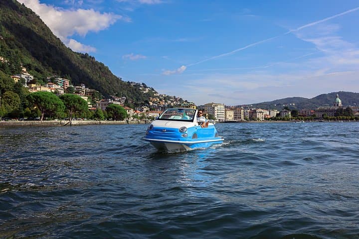 Private Fiat 500 Boat Tour in Lake Como