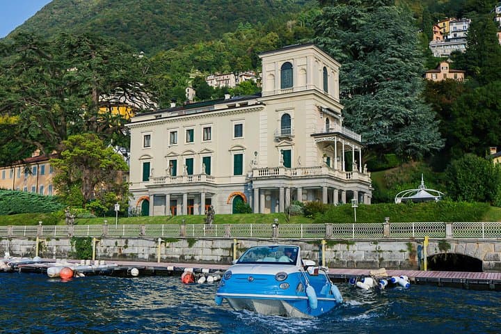 Private Fiat 500 Boat Tour in Lake Como