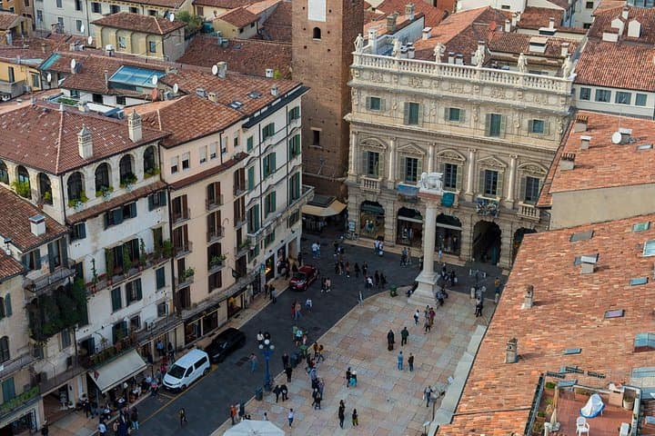 Piazza Erbe from Lamberti Tower