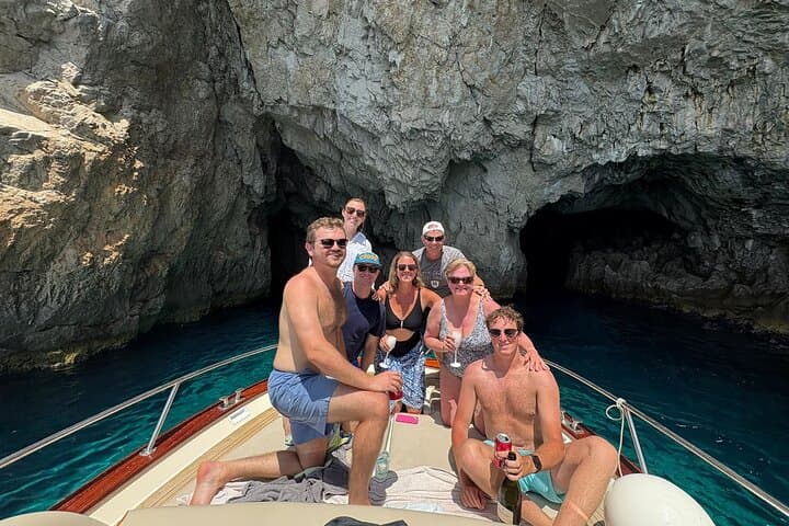 Capri 3 Hour Shared Boat Tour with Swimming and Snacks
