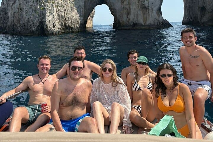 Capri 3 Hour Shared Boat Tour with Swimming and Snacks