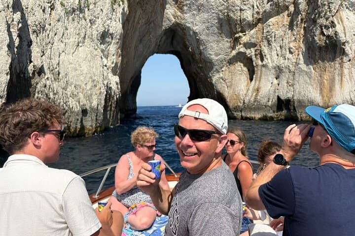 Capri 3 Hour Shared Boat Tour with Swimming and Snacks