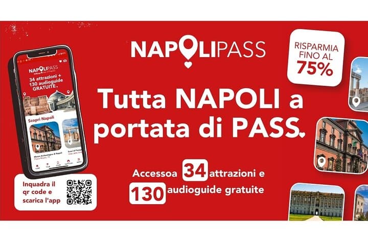 Napolipass Full 34 ticket + Audioguide Mann Pompeii Royal Palace Caserta