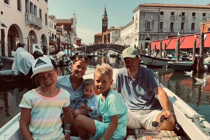 Happy German Family in Canal Vena