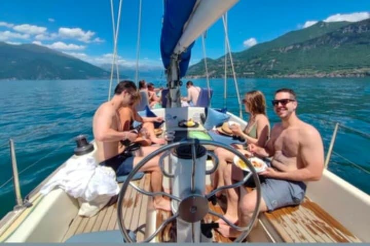 Sunset Sailing Lake Como with Private Skipper