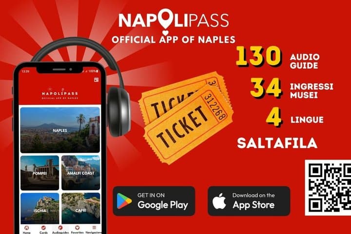Napolipass Full 34 ticket + Audioguide Mann Pompeii Royal Palace Caserta